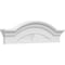 Ekena Millwork Segment Arch W/ Flankers Sunburst Architectural Grade PVC Pediment, 30"W x 8-1/2"H x 2-1/2"P PEDPS030X085SGF01 - alternate 1
